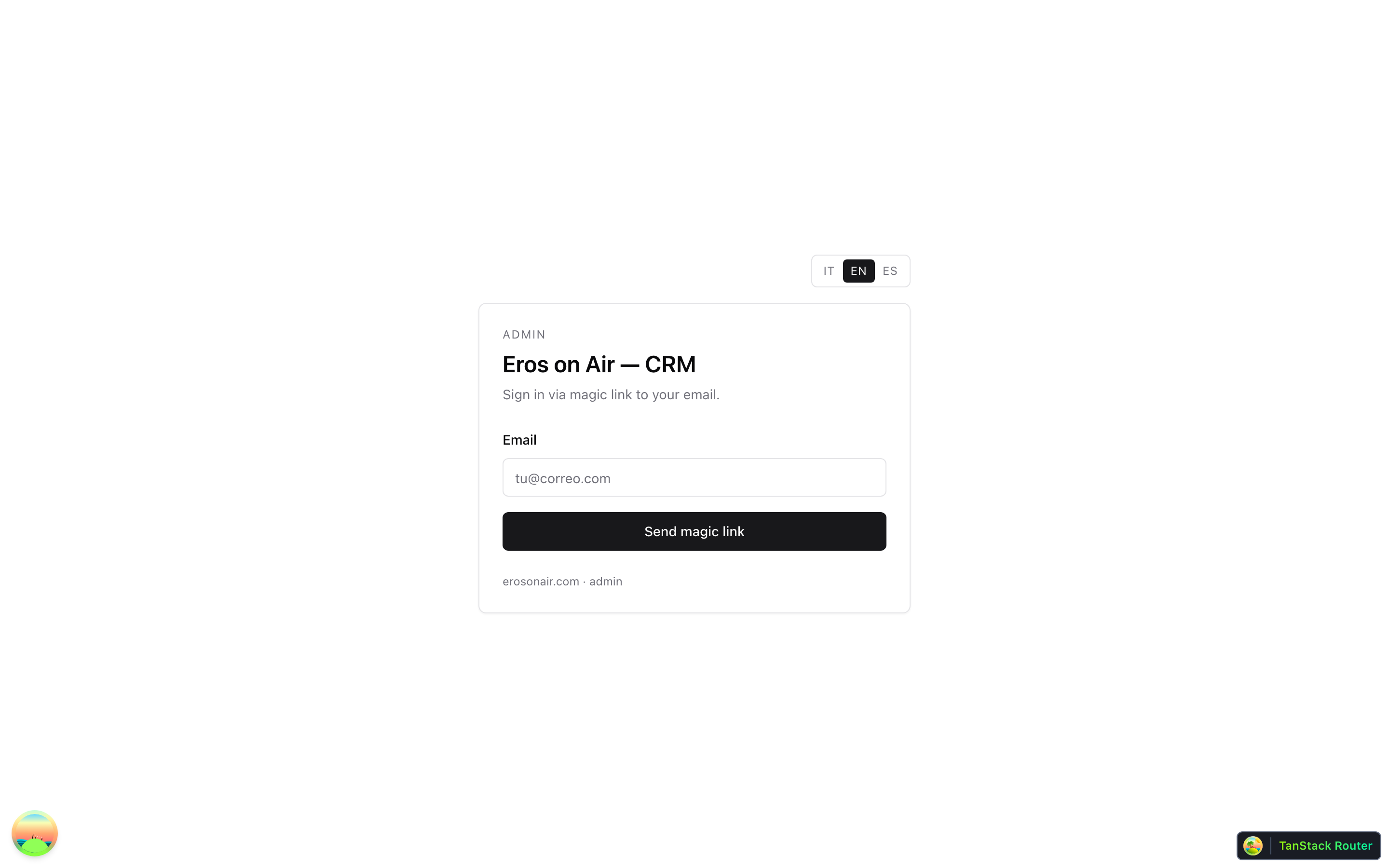 Admin CRM login