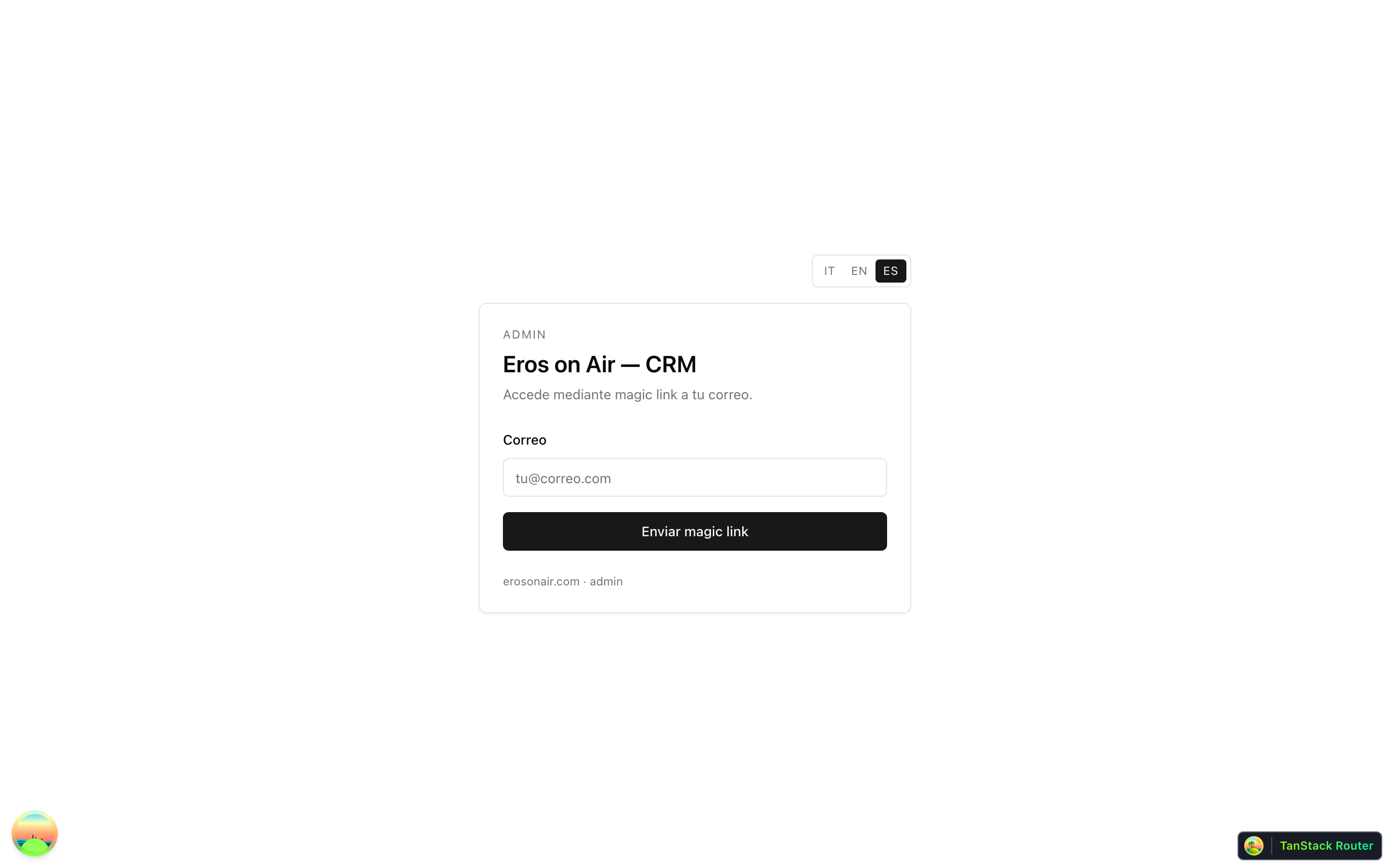 Login admin CRM