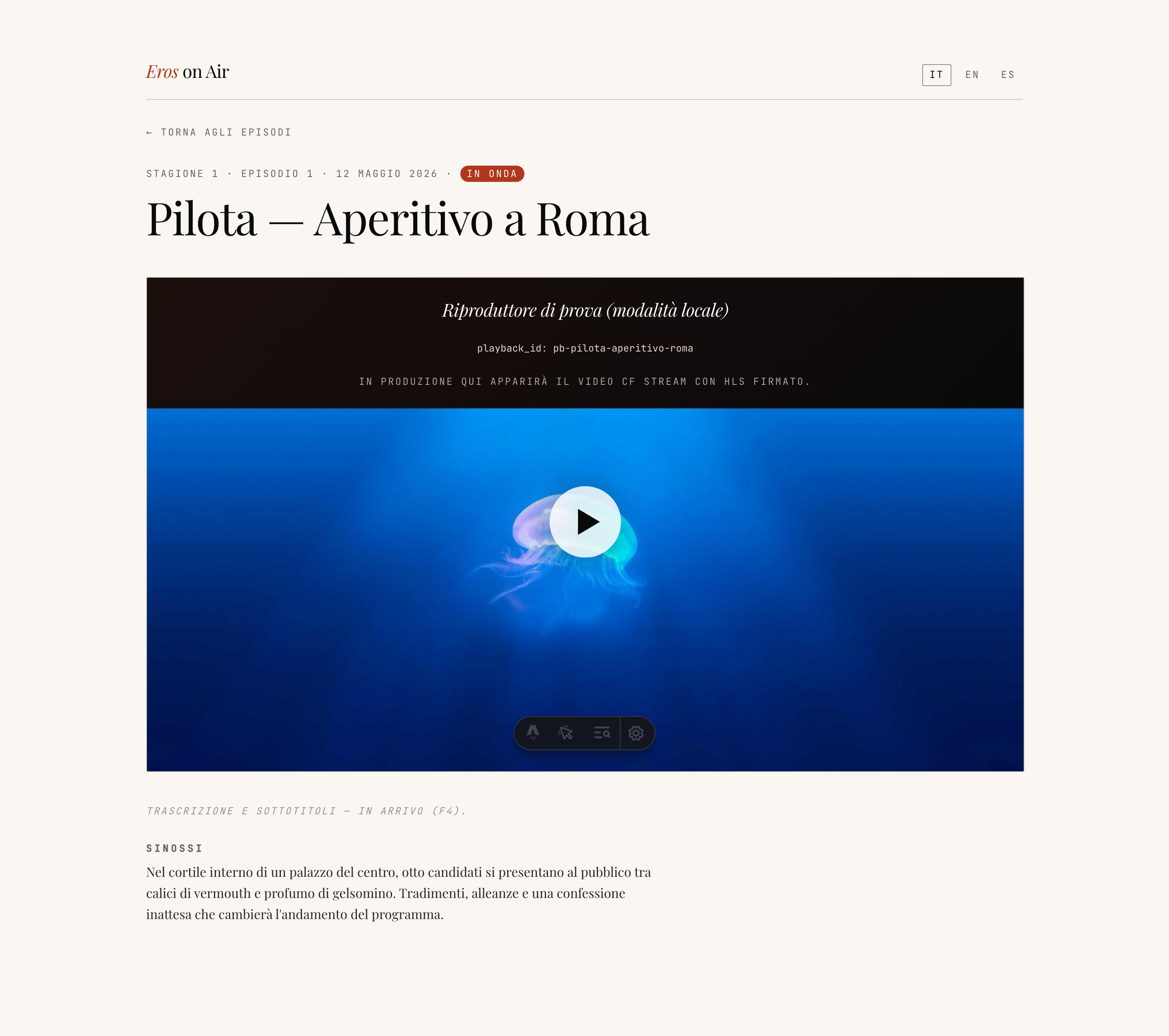 Dettaglio episodio S1E1