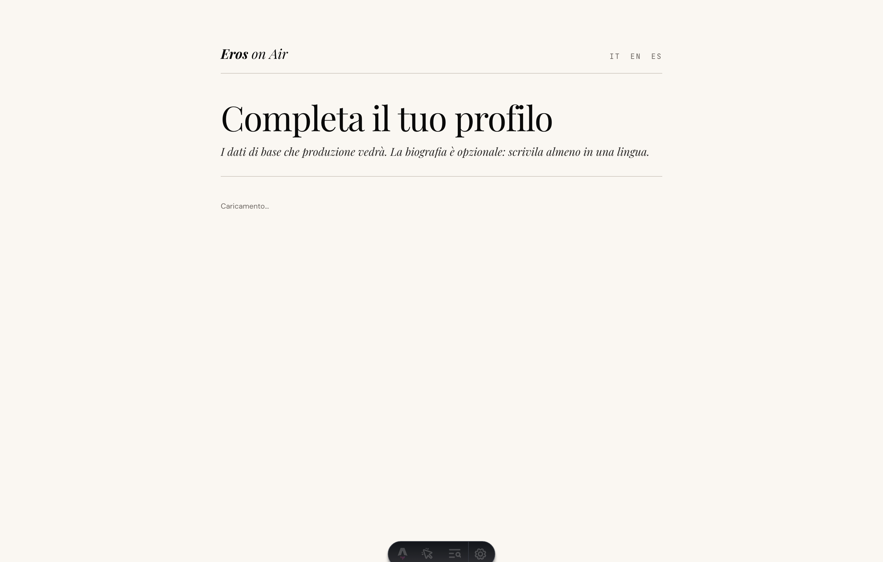 Form di registrazione con errori localizzati