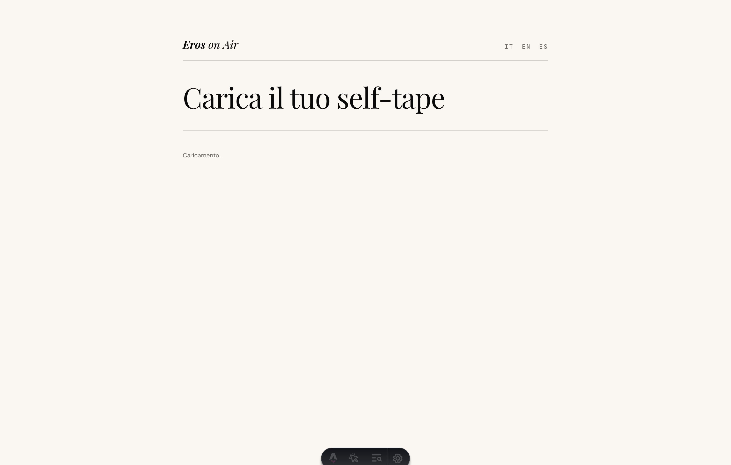 Caricamento del self-tape